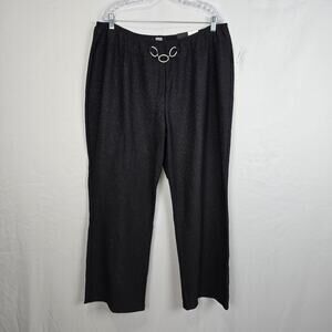 Studio 1940 Samantha Dress Pants Women's 22/24W Black with Silver Specs USA NWT
